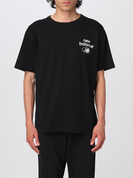 NEW BALANCE: t-shirt for man - Black | New Balance t-shirt MT31518BK ...