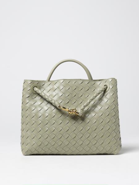 Andiamo Medium Leather Tote Bag in Grey - Bottega Veneta