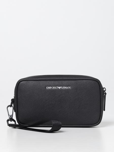 Clutch Sustainable Collection Emporio Armani in pelle sintetica saffiano riciclata