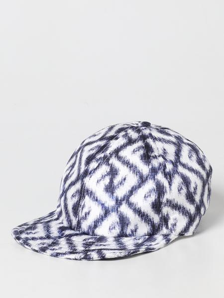 Cappello Fendi in seta con monogram FF all over