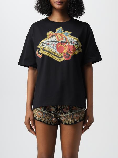 ETRO: t-shirt for woman - Black | Etro t-shirt 125509745 online on ...