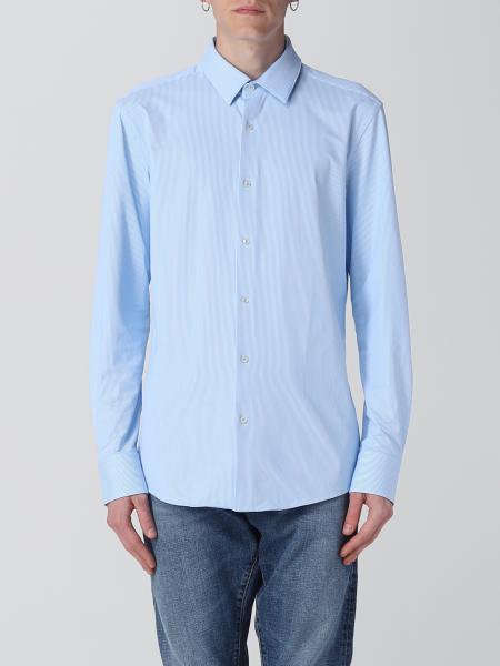BOSS: shirt for man - Sky Blue | Boss shirt 50490396 online on GIGLIO.COM