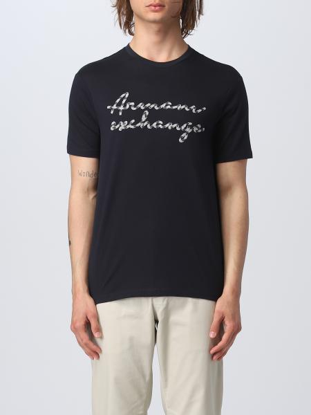 ARMANI EXCHANGE: t-shirt for man - Blue | Armani Exchange t-shirt ...