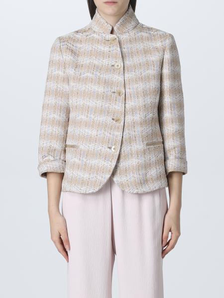 EMPORIO ARMANI: tweed blazer - Multicolor | Emporio Armani blazer ...