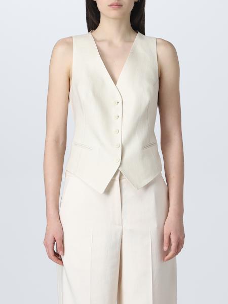 Gilet Di Lino Donna Vintage - Senza Maniche Con Scollo A V, Stile Letterario Casual - Foto 8