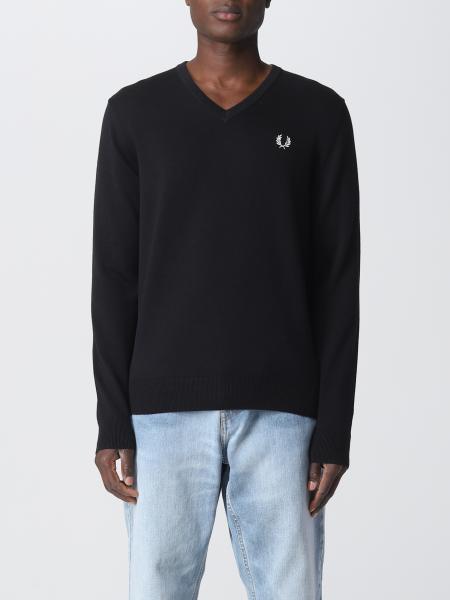 FRED PERRY: jumper for men - Black | Fred Perry jumper K9600 online at ...