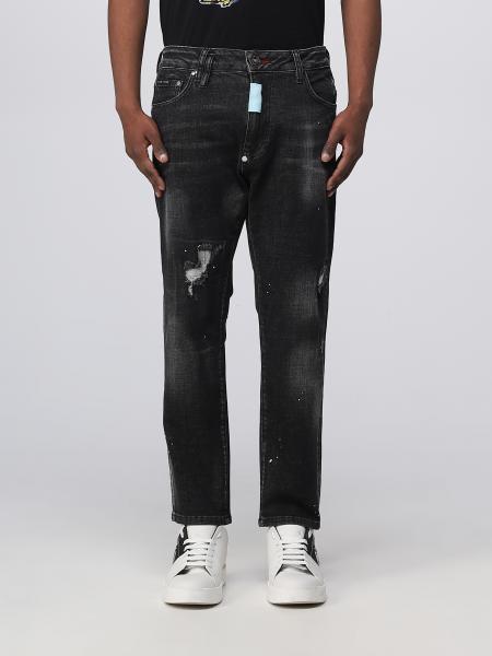 Philipp Plein Outlet: jeans for man - Black | Philipp Plein jeans ...