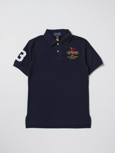 POLO RALPH LAUREN: t-shirt for boys - Blue | Polo Ralph Lauren t-shirt ...