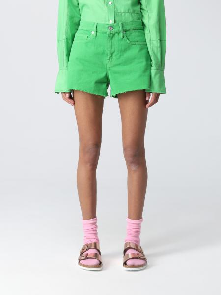 FRAME: short for woman - Green | Frame short LBGSHRA728 online on ...