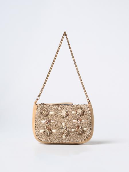 Borsa Maliparmi in suede sintetico con perline all over