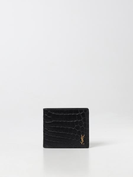 Saint Laurent crocodile print leather wallet