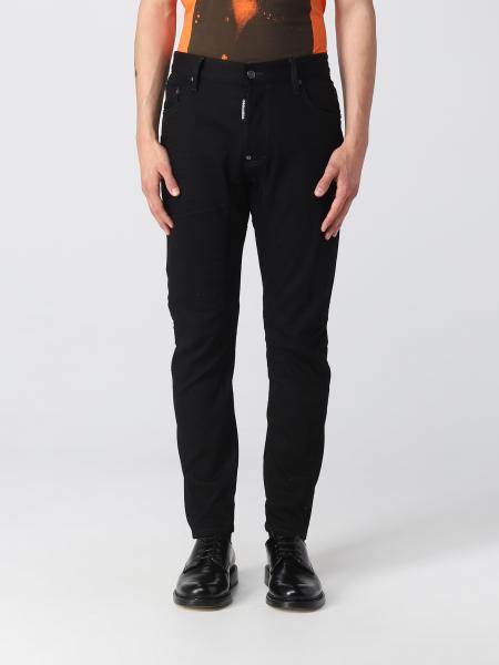 DSQUARED2: jeans in cotton - Black | Dsquared2 jeans S71LB1154S30564 ...