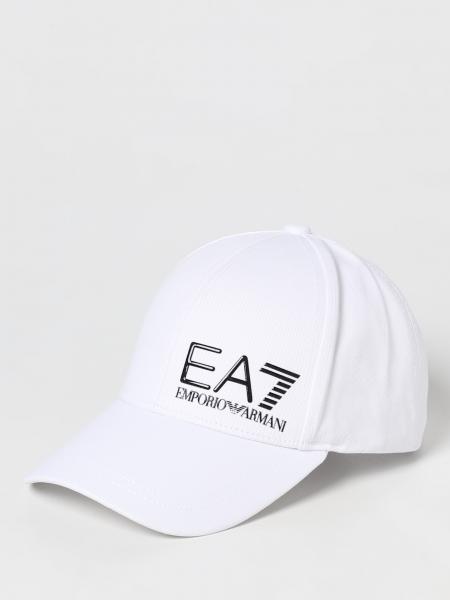 Cappello EA7 in cotone con logo stampato
