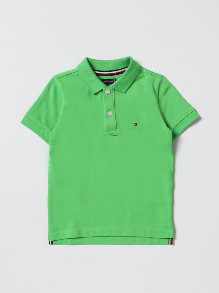TOMMY HILFIGER: polo shirt for boys - Green | Tommy Hilfiger polo shirt ...