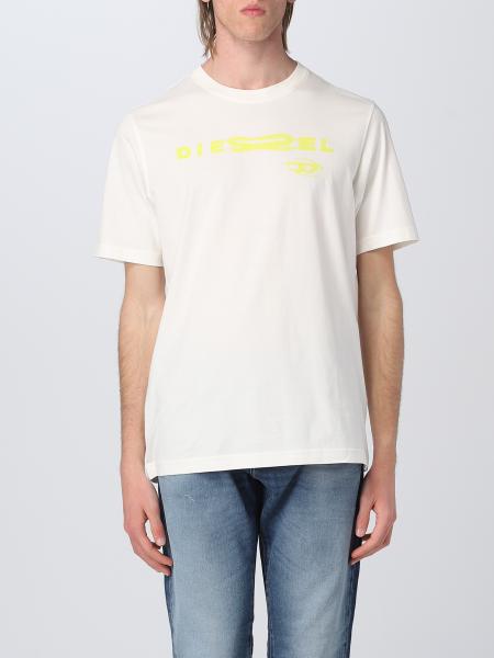 DIESEL: t-shirt for man - White | Diesel t-shirt A086730CJAC online on ...