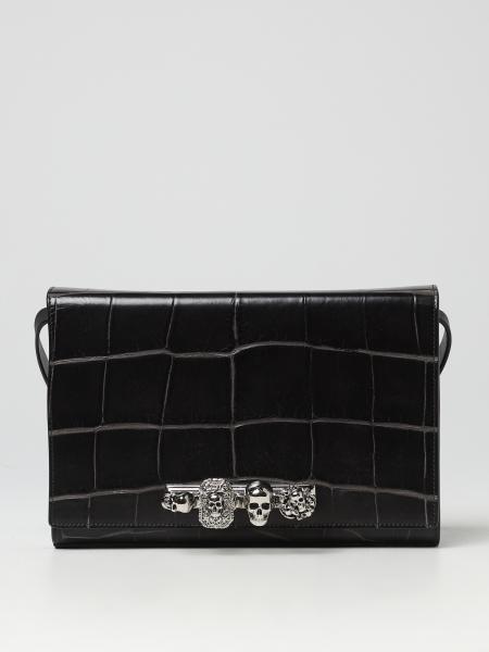 Alexander McQueen bag in crocodile print leather