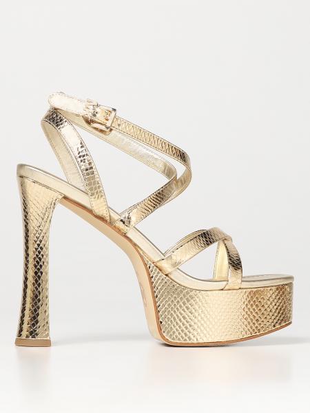 MICHAEL KORS: heeled sandals for woman - Gold | Michael Kors heeled ...