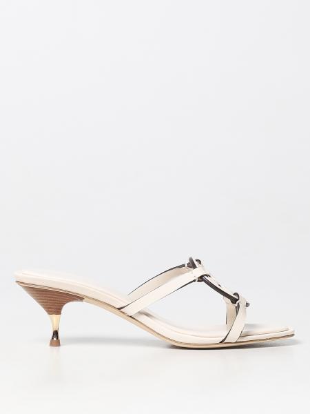 TORY BURCH: heeled sandals for woman - Cream | Tory Burch heeled ...
