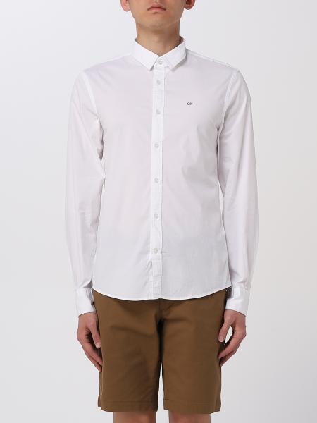 CALVIN KLEIN: shirt for man - White | Calvin Klein shirt K10K110856 ...