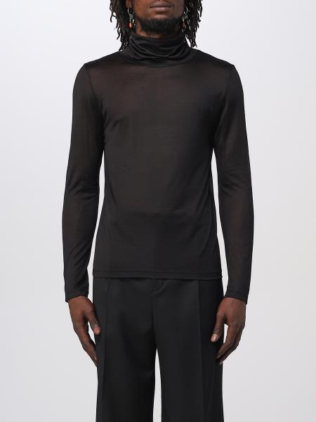 SAINT LAURENT: silk sweater - Black | Saint Laurent sweater 736610Y36WN ...