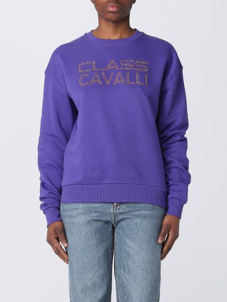 Class Roberto Cavalli Outlet: sweatshirt for woman - Violet | Class ...