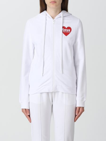 LOVE MOSCHINO: sweatshirt for woman - White | Love Moschino sweatshirt ...