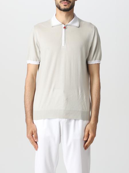 KITON: polo shirt for man - Beige | Kiton polo shirt UK571 online on ...