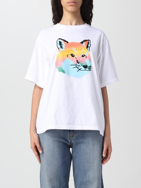 MAISON KITSUNÉ: t-shirt for woman - White | Maison Kitsuné t-shirt ...