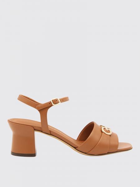 FERRAGAMO: heeled sandals for woman - Leather | Ferragamo heeled ...