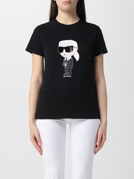 Karl Lagerfeld Outlet: t-shirt for woman - Black | Karl Lagerfeld t ...