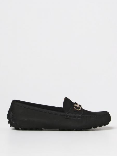 FERRAGAMO: loafers for woman - Black | Ferragamo loafers 757935 online ...