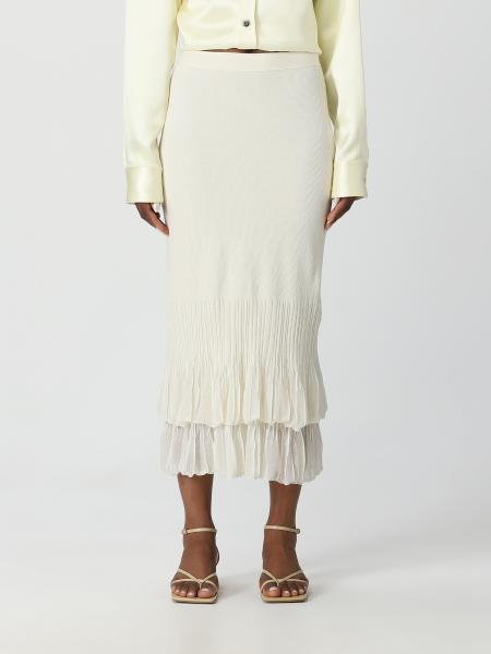 BOTTEGA VENETA: cotton blend skirt - White | Bottega Veneta skirt ...