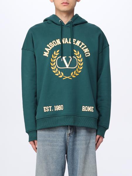 Valentino Outlet: sweatshirt for man - Green | Valentino sweatshirt ...
