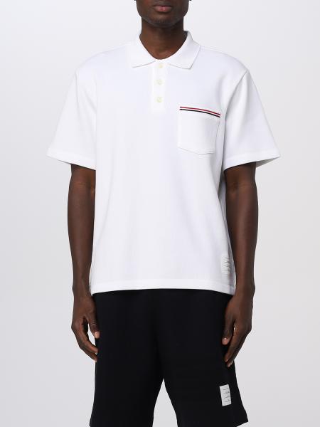 THOM BROWNE: polo shirt in cotton - White | Thom Browne polo shirt ...