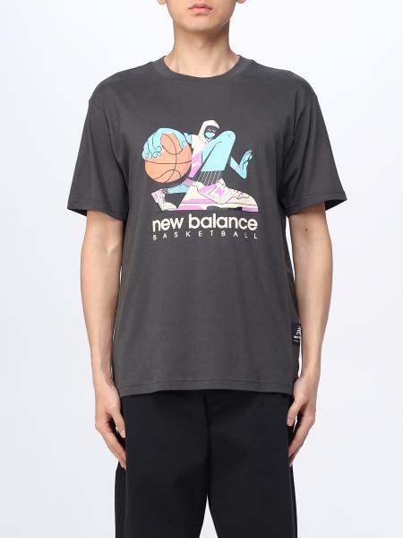 NEW BALANCE: t-shirt for man - Black | New Balance t-shirt MT31589ACK ...