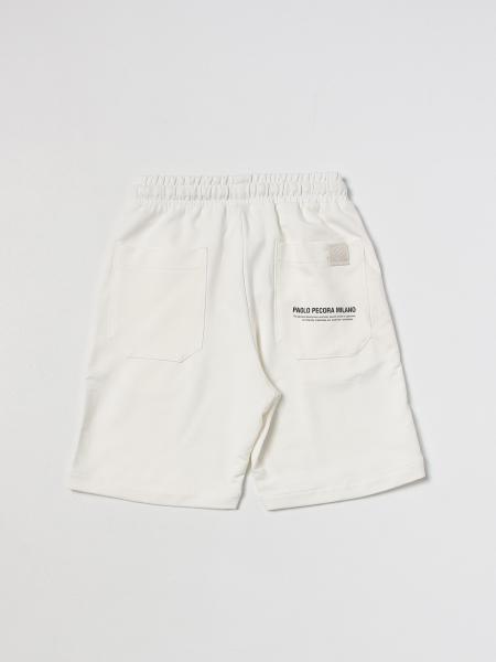 PAOLO PECORA: shorts boys - White | Paolo shorts PP3340 online on GIGLIO.COM