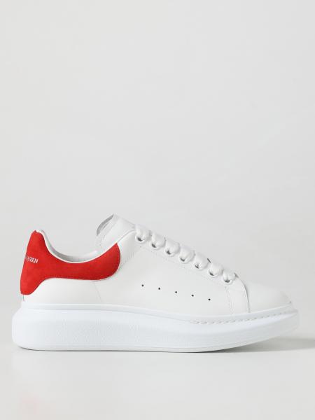 ALEXANDER MCQUEEN: Larry leather sneakers - Red | Alexander McQueen ...