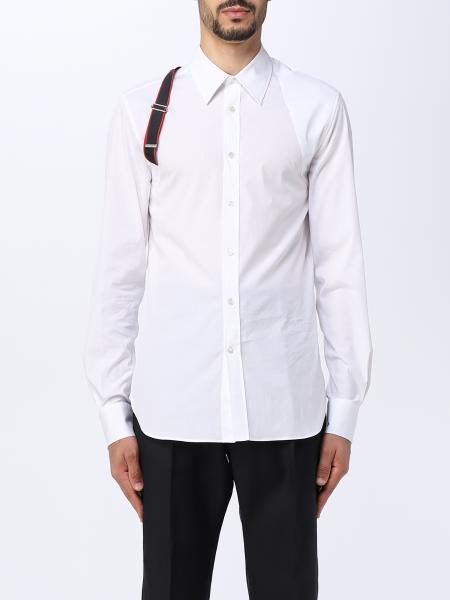 ALEXANDER MCQUEEN: shirt in poplin - White | Alexander McQueen shirt ...