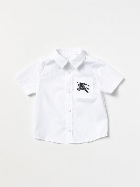 BURBERRY KIDS: shirt for baby - White | Burberry Kids shirt 8069196 ...