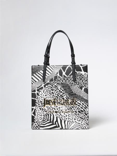 JUST CAVALLI: tote bags for woman - Black | Just Cavalli tote bags ...