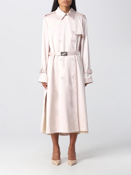 FENDI: silk trench coat - Beige | Fendi coat FF8980ANQZ online on ...