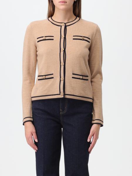 TORY BURCH: cardigan for women - Camel | Tory Burch cardigan