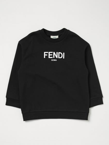 FENDI KIDS: cotton sweatshirt - Black 1 | Fendi Kids sweater JUH0515V0 ...