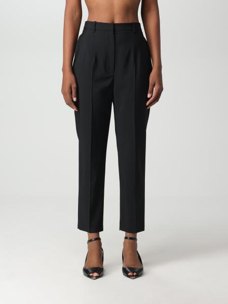 ALEXANDER MCQUEEN: pants in wool and cupro - Black | Alexander Mcqueen ...