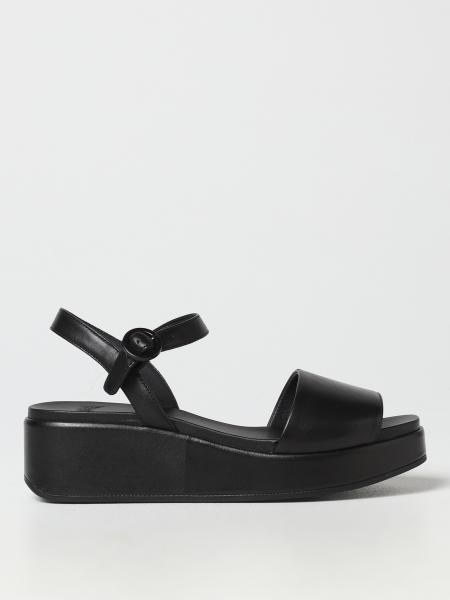 CAMPER: Misia sandals in leather - Black | Camper heeled sandals ...