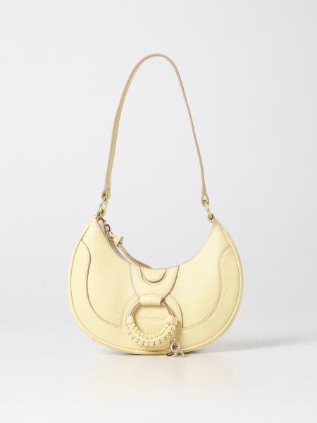 SEE BY CHLOÉ: Hana bag in grained leather - Yellow | See By Chloé ...