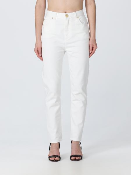 BALMAIN: jeans for woman - White | Balmain jeans AF1MG006DB69 online on ...