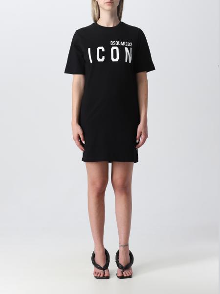 DSQUARED2 dress in cotton Black Dsquared2 dress