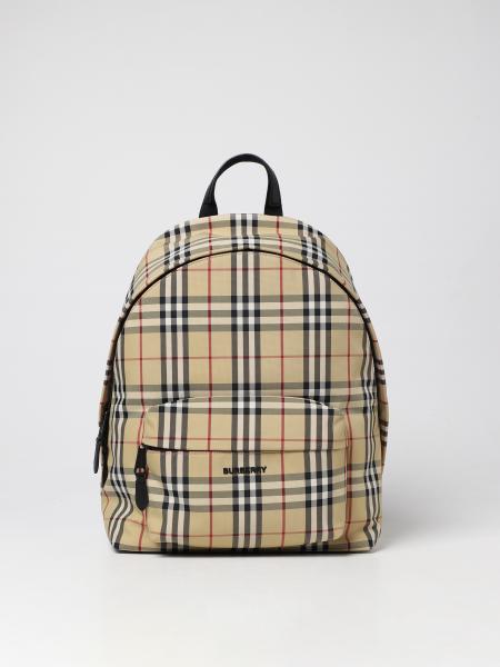 BURBERRY: backpack for man - Beige | Burberry backpack 8069749 online ...