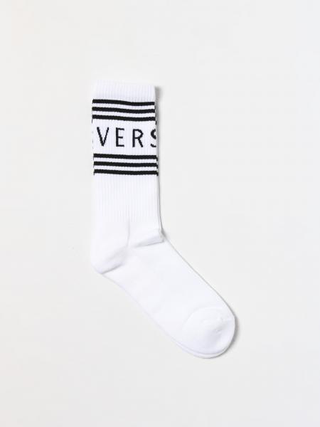 VERSACE: cotton blend socks - White | Versace socks 10088351A06357 ...
